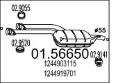 01.56650 Střední tlumič výfuku MTS