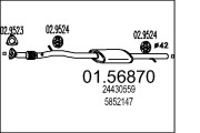 01.56870 Střední tlumič výfuku MTS