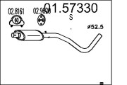 01.57330 Střední tlumič výfuku MTS