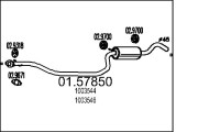 01.57850 Střední tlumič výfuku MTS