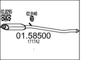 01.58500 Střední tlumič výfuku MTS