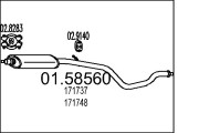 01.58560 Střední tlumič výfuku MTS