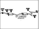 01.59020 Střední tlumič výfuku MTS