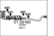 01.59160 Střední tlumič výfuku MTS