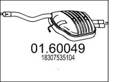 01.60049 Zadní tlumič výfuku MTS