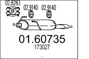 01.60735 Zadní tlumič výfuku MTS