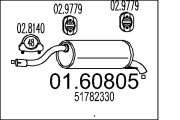 01.60805 Zadní tlumič výfuku MTS