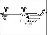 01.60842 Zadní tlumič výfuku MTS