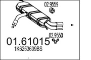 01.61015 Zadní tlumič výfuku MTS
