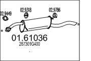 01.61036 Zadní tlumič výfuku MTS