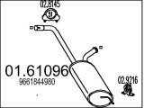 01.61096 Zadní tlumič výfuku MTS