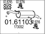 01.61103 Zadní tlumič výfuku MTS