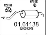 01.61138 Zadní tlumič výfuku MTS