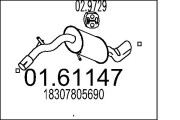 01.61147 Zadní tlumič výfuku MTS