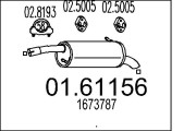 01.61156 Zadní tlumič výfuku MTS