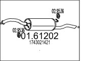 01.61202 Zadní tlumič výfuku MTS