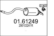 01.61249 Zadní tlumič výfuku MTS