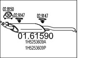 01.61590 Zadní tlumič výfuku MTS