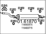 01.61870 Zadní tlumič výfuku MTS