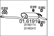 01.61910 Zadní tlumič výfuku MTS