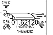 01.62120 Zadní tlumič výfuku MTS
