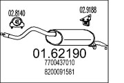 01.62190 Zadní tlumič výfuku MTS
