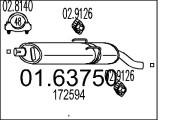 01.63750 Zadní tlumič výfuku MTS