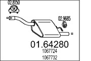 01.64280 Zadní tlumič výfuku MTS