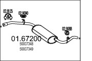 01.67200 Zadní tlumič výfuku MTS
