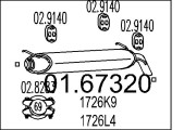 01.67320 Zadní tlumič výfuku MTS