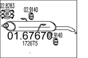 01.67670 Zadní tlumič výfuku MTS