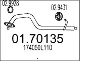 01.70135 Výfuková trubka MTS