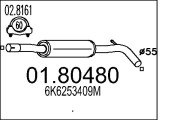 01.80480 Střední tlumič výfuku MTS
