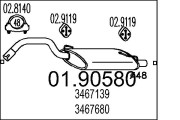 01.90580 Zadní tlumič výfuku MTS