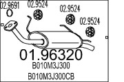 01.96320 Zadní tlumič výfuku MTS