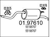 01.97610 Zadní tlumič výfuku MTS