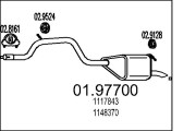 01.97700 Zadní tlumič výfuku MTS