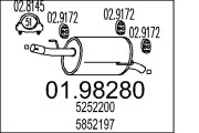 01.98280 Zadní tlumič výfuku MTS