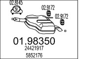 01.98350 Zadní tlumič výfuku MTS