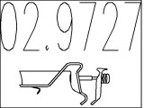 02.9727 Zarážka, tlumič výfuku MTS