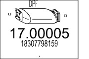 17.00005 Filtr pevnych castic, vyfukovy system MTS