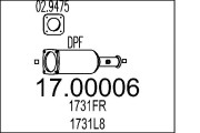 17.00006 Filtr pevnych castic, vyfukovy system MTS