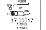 17.00017 Filtr pevnych castic, vyfukovy system MTS