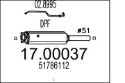 17.00037 Filtr pevnych castic, vyfukovy system MTS