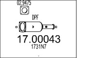 17.00043 Filtr pevnych castic, vyfukovy system MTS