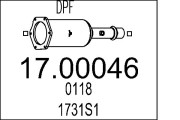 17.00046 Filtr pevnych castic, vyfukovy system MTS