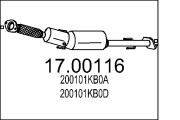 17.00116 Filtr pevnych castic, vyfukovy system MTS