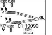 01.10090 Výfuková trubka MTS