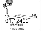 01.12400 Výfuková trubka MTS