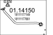 01.14150 MTS výfukové potrubie 01.14150 MTS